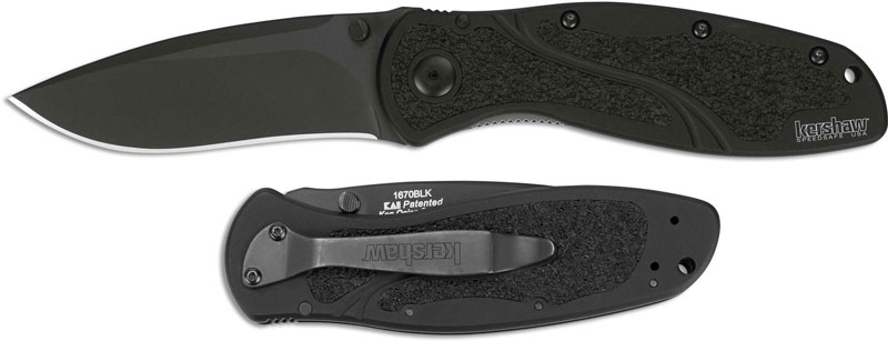 Kershaw Blur Black Pocket Knife Open and Closed Review